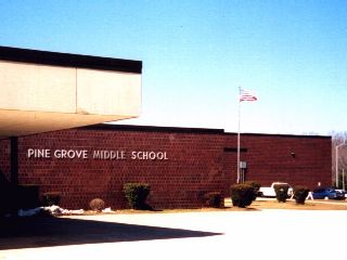 In front of Pine Grove Middle School